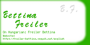 bettina freiler business card